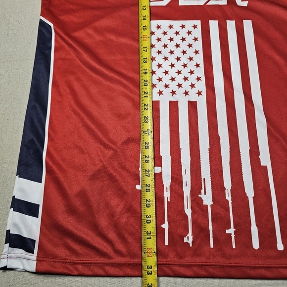 Greater Half USA 2nd Amendment Patriotic Jersey/Shirt Mens Size 2XL Red And Blue - Picture 7 of 7